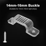 clips bandes lumineuses transparents rainurés 10mm 12mm 14mm 16mm silicone qualité haute