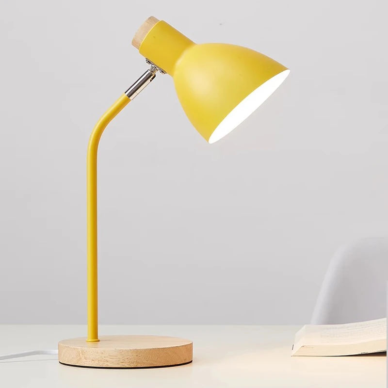 lampe moderne bois conique bleu gris rose jaune sans grille opaques différentes options prise