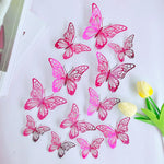 décorations murales papillons transparents multicolores adhésifs modernes élégants variées tailles couleurs