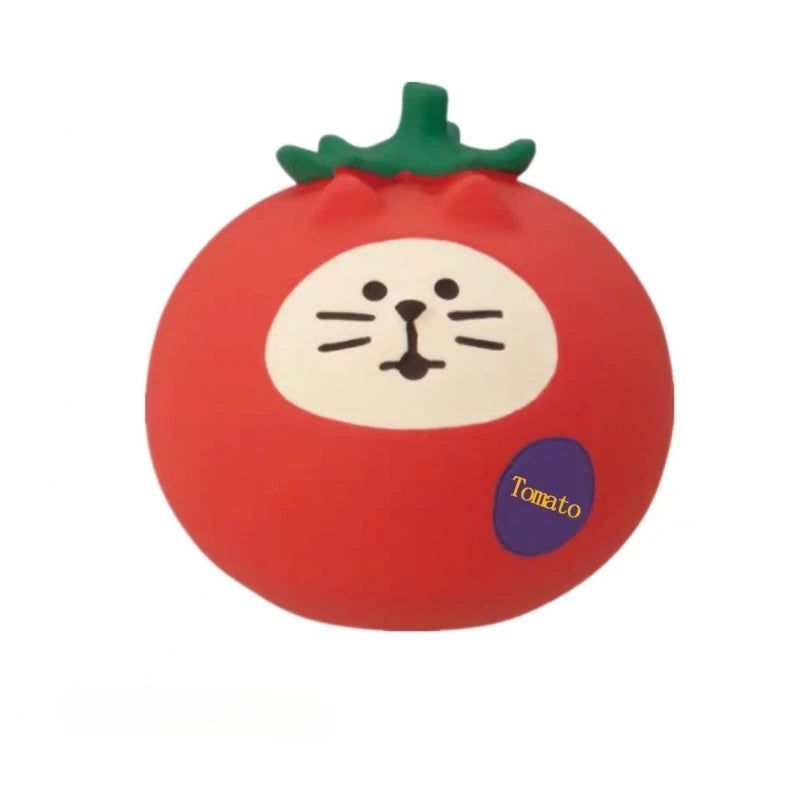 jouets légumes animés couleurs vives cartoon visage expressif décoration étagère chambre enfants adolescents