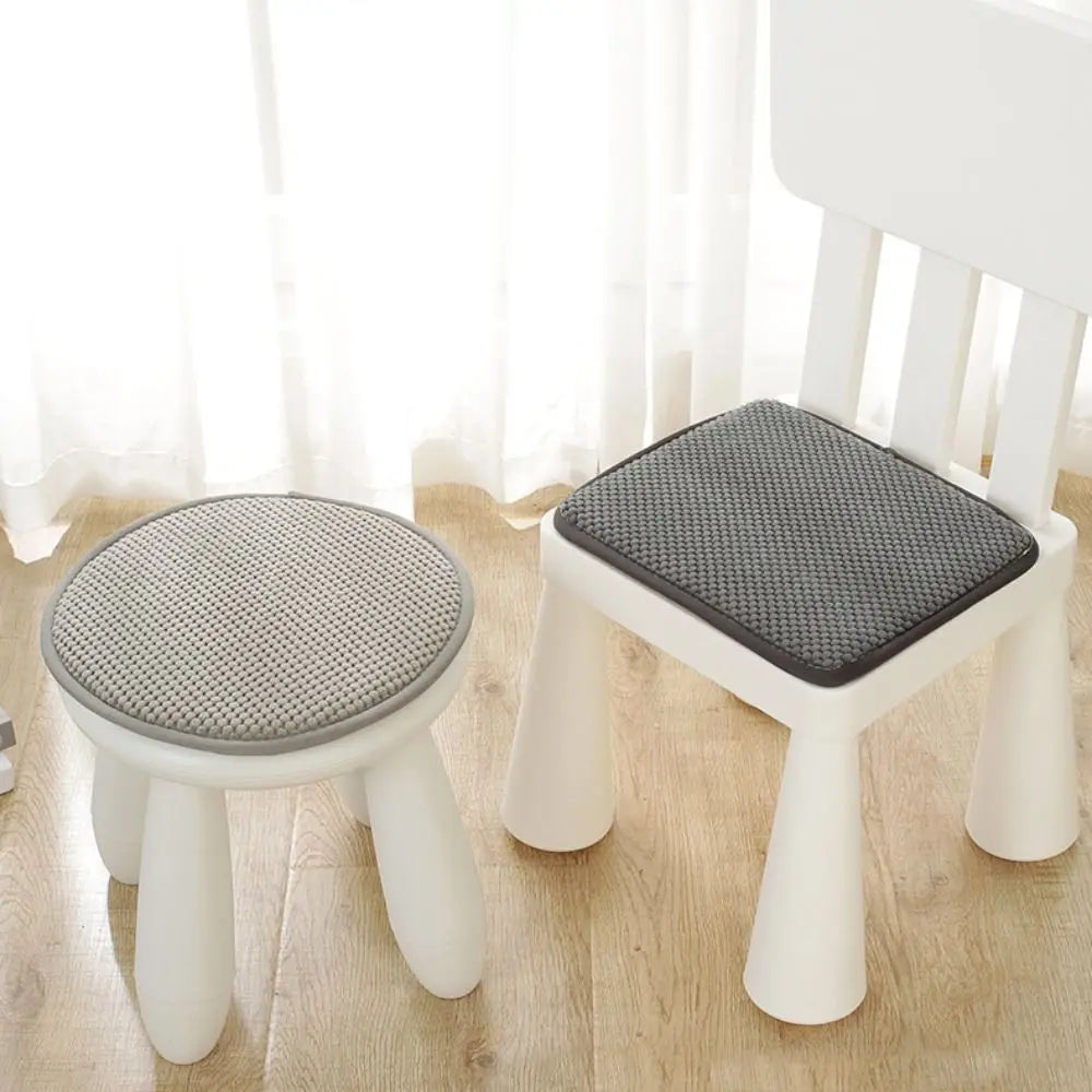 coussin tabouret rond doux mousse pu antiderapant solide multicolore adultes