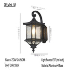 applique murale led noir bronze verre texturé classique vintage éclairage maison fixations e27