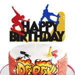 décoration gâteau lettres sports icônes happy birthday musique fête pique