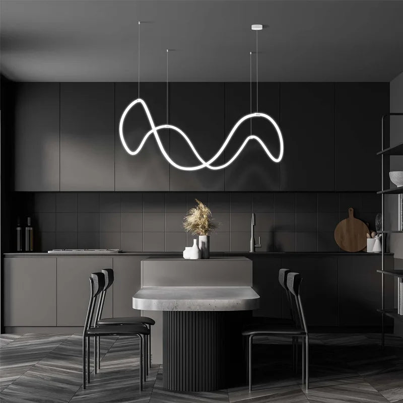 bases tube néon blanc led lisse moderne clips fixation câbles connexion accessoire lumineux minimaliste