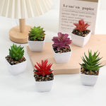 plantes succulentes artificielles vert rouge marron moderne minimaliste intérieur décoration maison