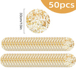 serviettes table modernes blanches dorées motif filetage pack 50pcs 33cm