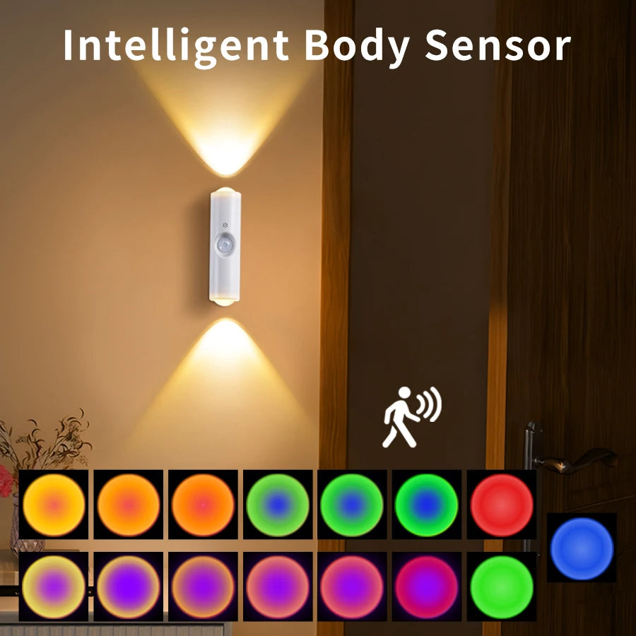 lampe mur blanc moderne aimantée rechargeable rgb sensorielle murale tactile sans fil chambre couloir