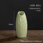 vases céramique moderne rayures horizontales orange blanc rose jaune vert clair