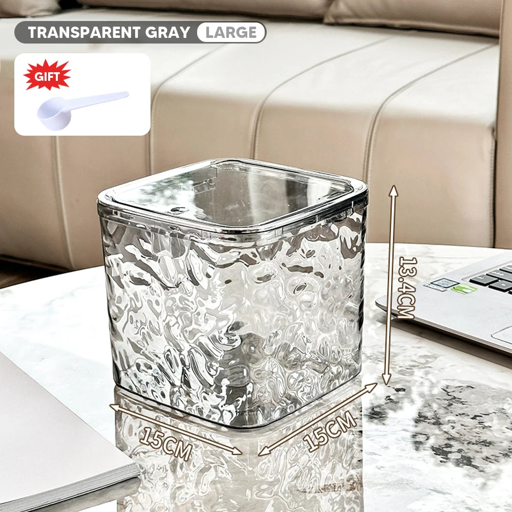 boîte rangement transparente moderne pliable respectueuse environnement serviettes produits nettoyage hygiénique poignéeversible