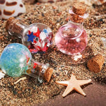 mini bouteilles verre transparentes capsules liège décorations anniversaire bricolage fêtes artisanales classiques