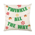 coussin carré noël arbre renne guirlande bonhomme neige décoration maison traditionnel opacité fixe