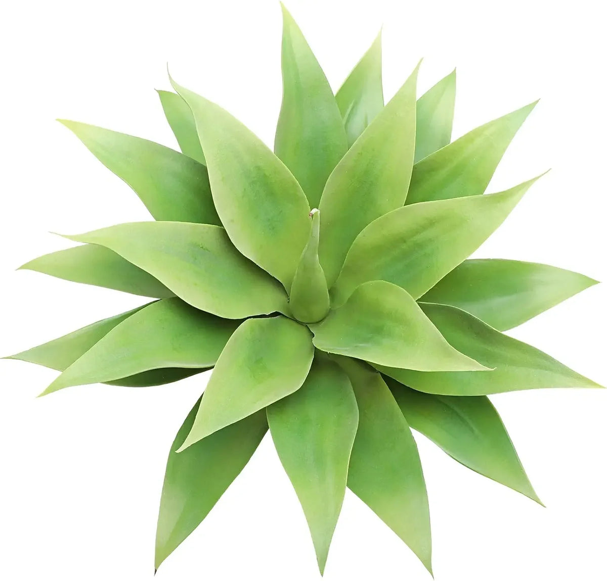 plante artificielle agave vert feuilles larges texture bois décorative extérieure pot argenté tropical mexicain