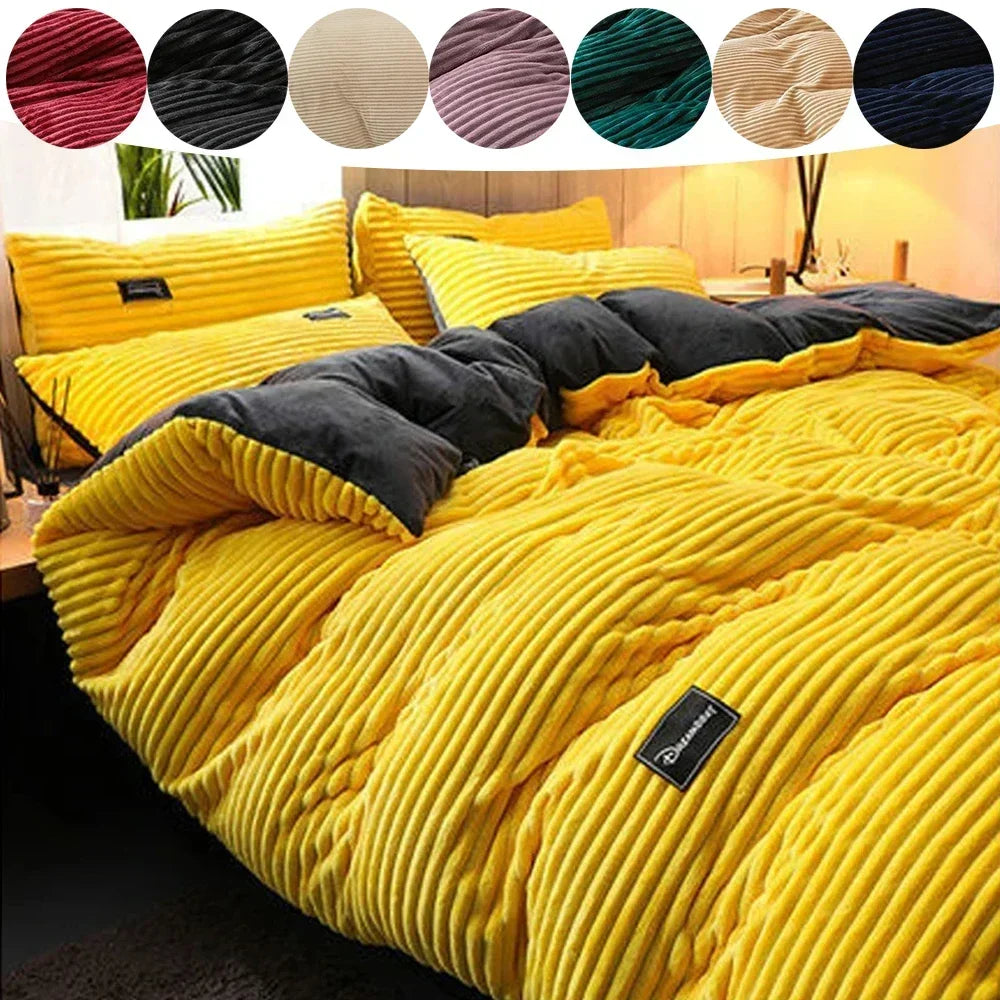 Housse de couette en velours dans différentes couleurs disponibles