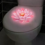 sticker mural fleur lotus rose clair blanc decoration maison chambre salon lumineux amovible autoadhésif