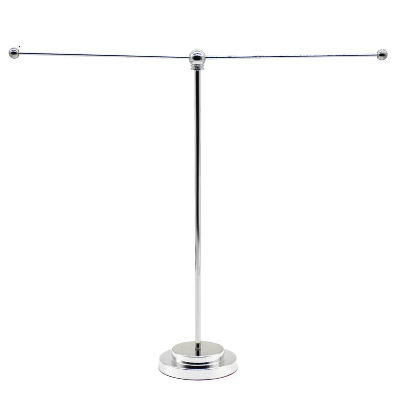 drapeau table double face rouge argenté drapeaux opaques tissu lisse support métal brillant base