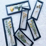cadre photo transparent contemporain clips noir fleurs séchées boîte rangement bijoux décoration maison 30cm