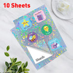 papier autocollant vinyle a4 blanc mat 50 feuilles motifs animaux fleurs décoration