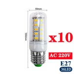 ampoules led blancs grains maïs modernes e14 e27 salon chambre 360 lumens