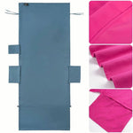 couverture chaise plage rose vif bleu marine uni moderne poches poignées adjustable polyester