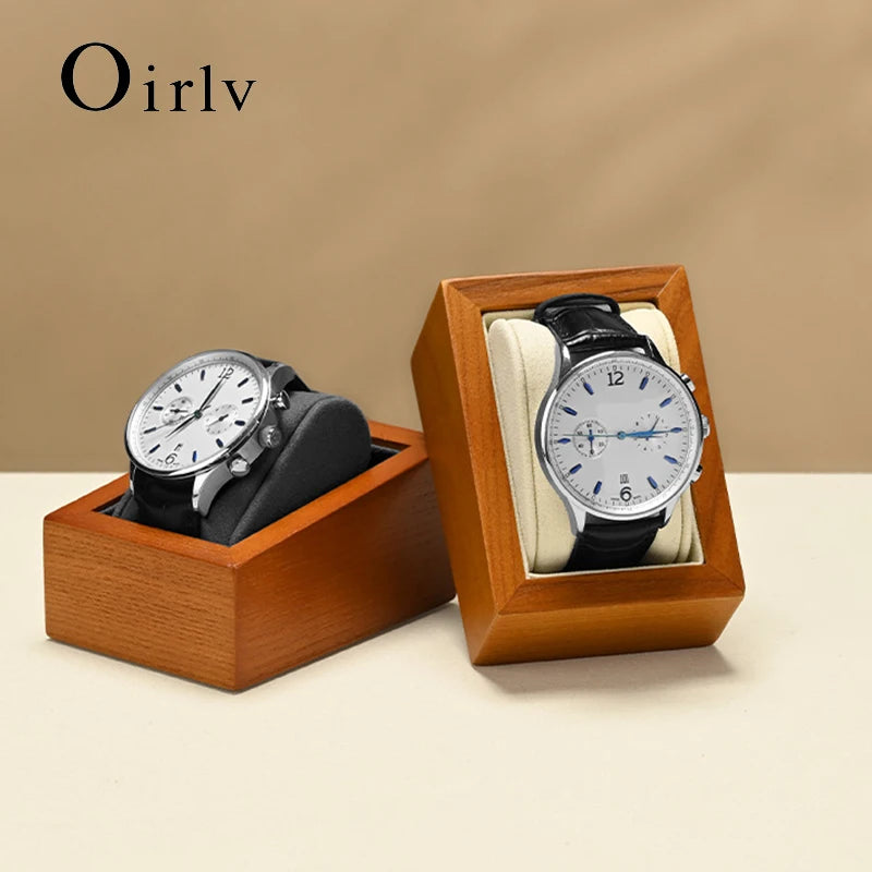 présentoir montres bois intérieur velours portable classique anniversaire voyage festival domestique