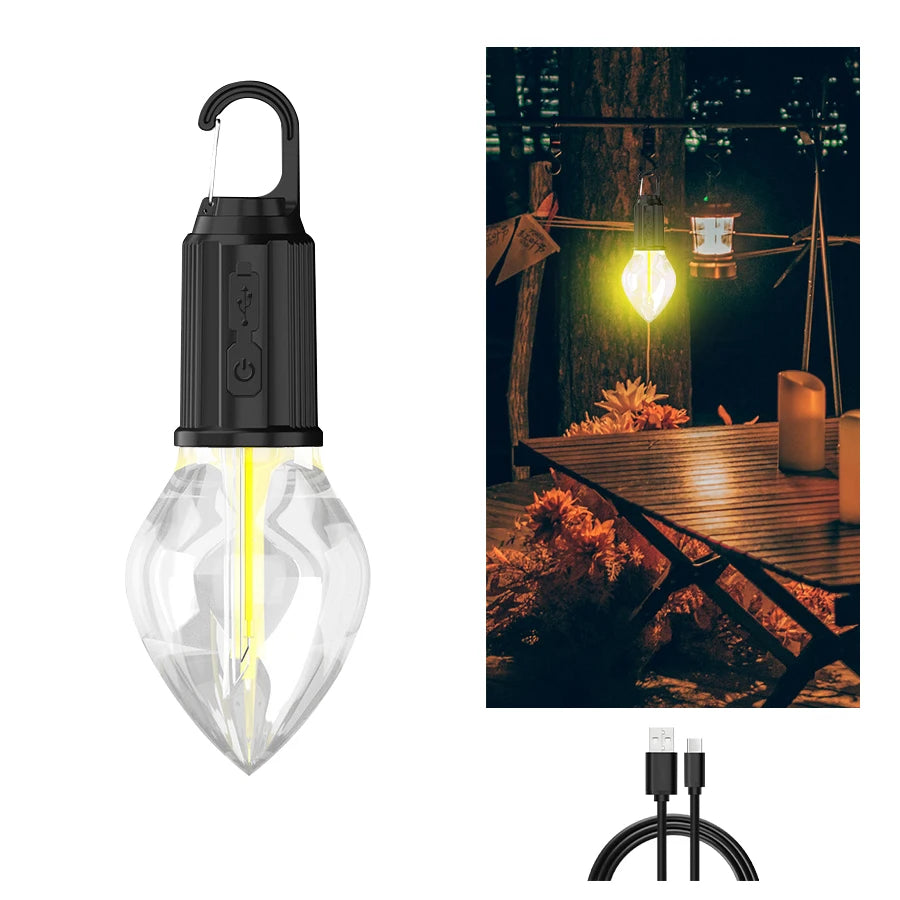 lampe camping rechargeable transparente usb moderne compact haute luminosité ip65