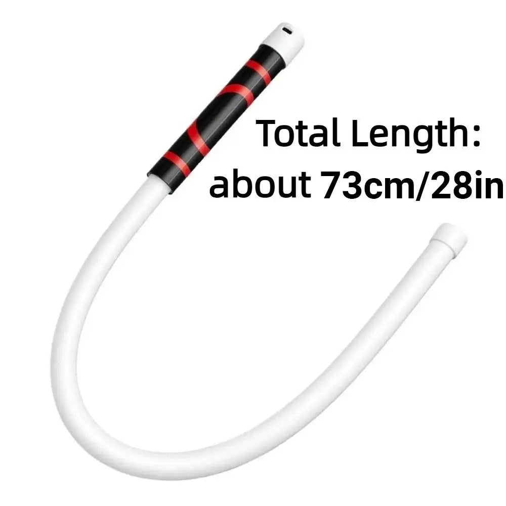 lampe led rechargeable flexible blanc noir rouge rayures modernes 73cm 3modes luminosite