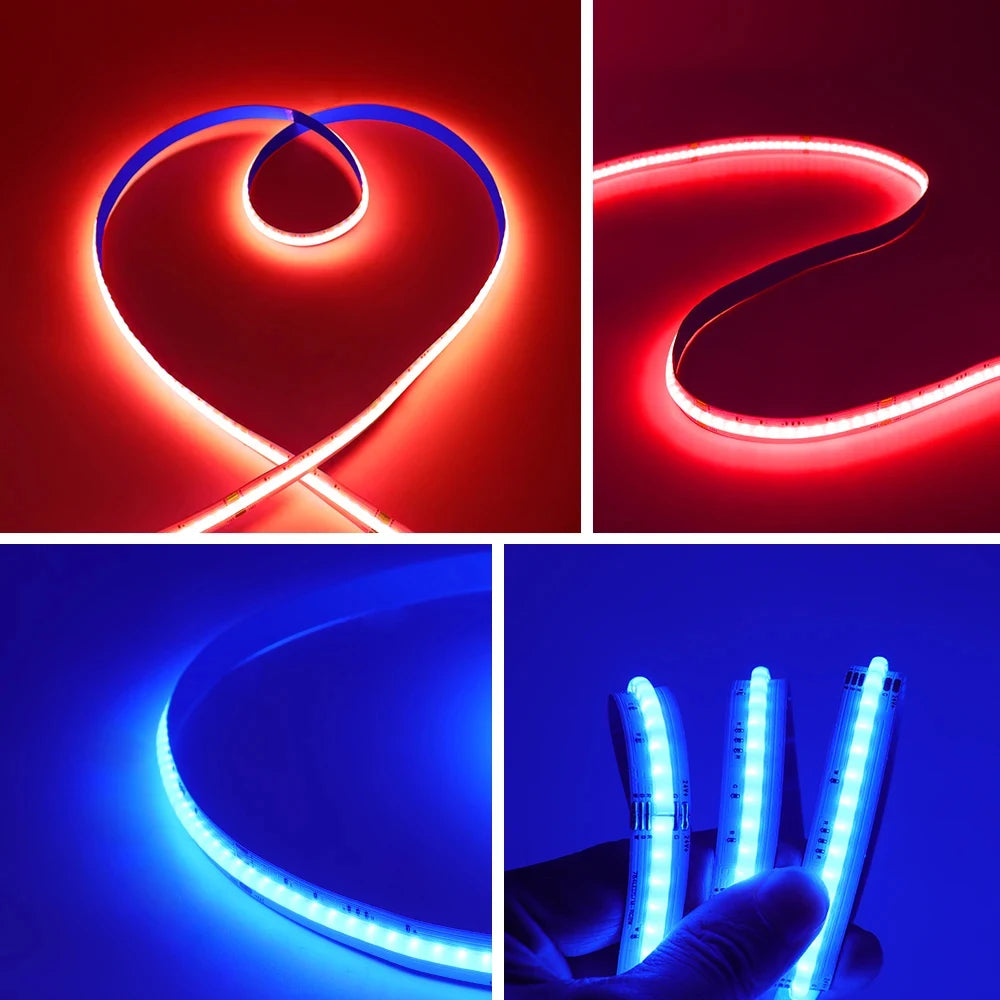 ruban led flexible blanc moderne 24v 840leds rgb cct adhésif inclusion câbles connecteurs