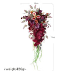 bouquets mariage fleurs artificielles cascade blanc rose violet bleu