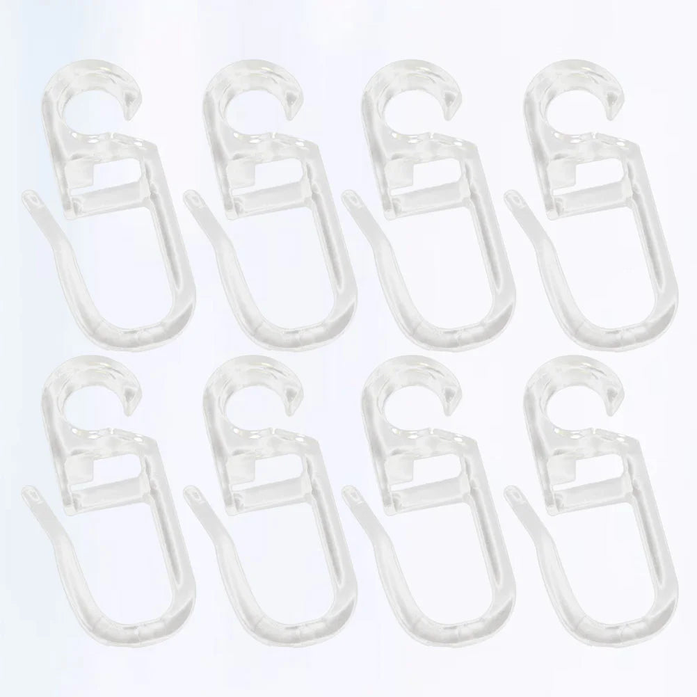 crochet douche transparent moderne plastique rideau fixations accessoire décoration maison