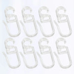 crochet douche transparent moderne plastique rideau fixations accessoire décoration maison