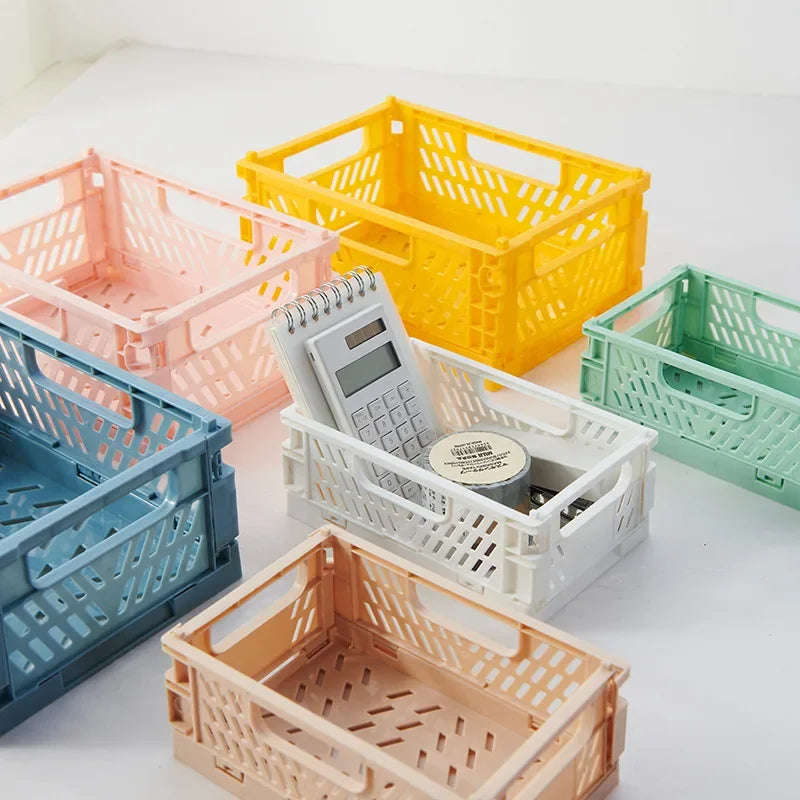 panier rangement pliable plastique perforé maison organisateur moderne