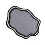 tapis absorbant moderne gris noir blanc chats chiens gamelles antibruit
