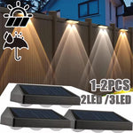 éclairage solaire mural haute luminosité led noir étanche extérieur jardin allée moderne