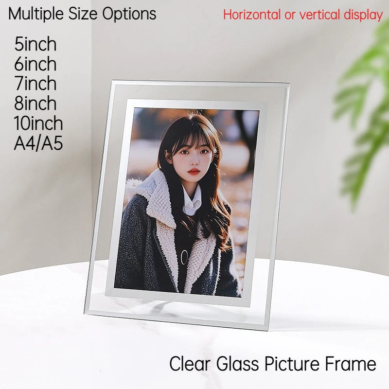 cadre photo acrylique transparent moderne maison décoration murale table simple