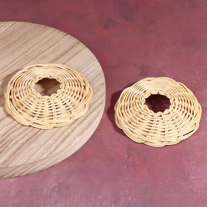 coasters tressés naturels traditionnels artisanats opaques intérieur extérieur camping decoration
