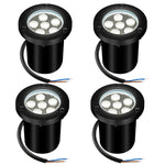 Spot LED noir moderne étanche IP68 fixé vis extérieur 6W 85 265V