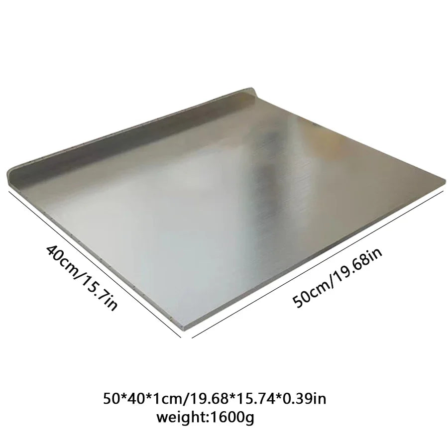 planches cuisine acier inoxydable rectangle moderne surface lisse argentée équipement culinaire multifonctionnelle