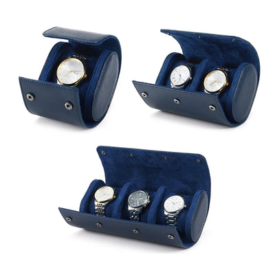 Boîte à montres homme cuir PU noire fermée