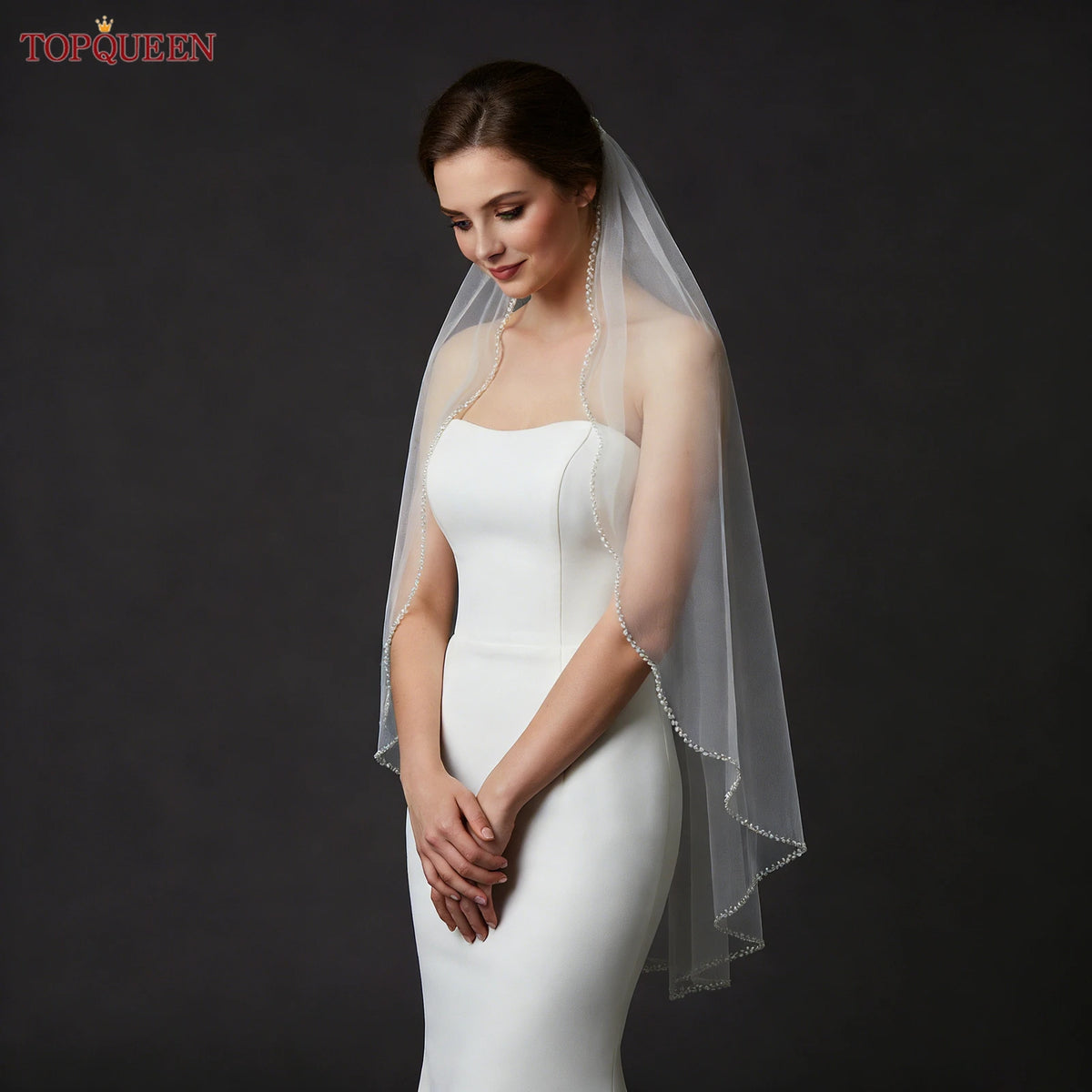 voile mariée blanc bordure peigne classique transparent soirée
