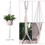 support plante suspendue macramé blanc violet noir artisanal boho anneau pot plante 100cm 90cm