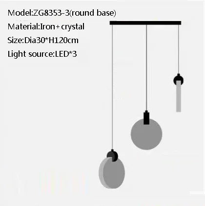 suspension lumineuse moderne cristal transparent dorées salon restaurant chambre principal