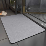 tapis sol antidérapant caoutchouc gris noir texture tissée moderne adhésif salle bain entrée porche