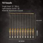 suspension lumineuse moderne or transparentes filigrane doré led câble suspendu élégante chambre salon