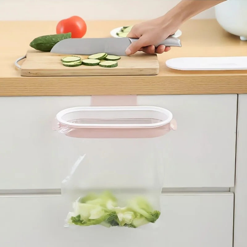 sac rangement transparent moderne blanc bleu orange clips pratique cuisine salle bain respectueux l'environnement