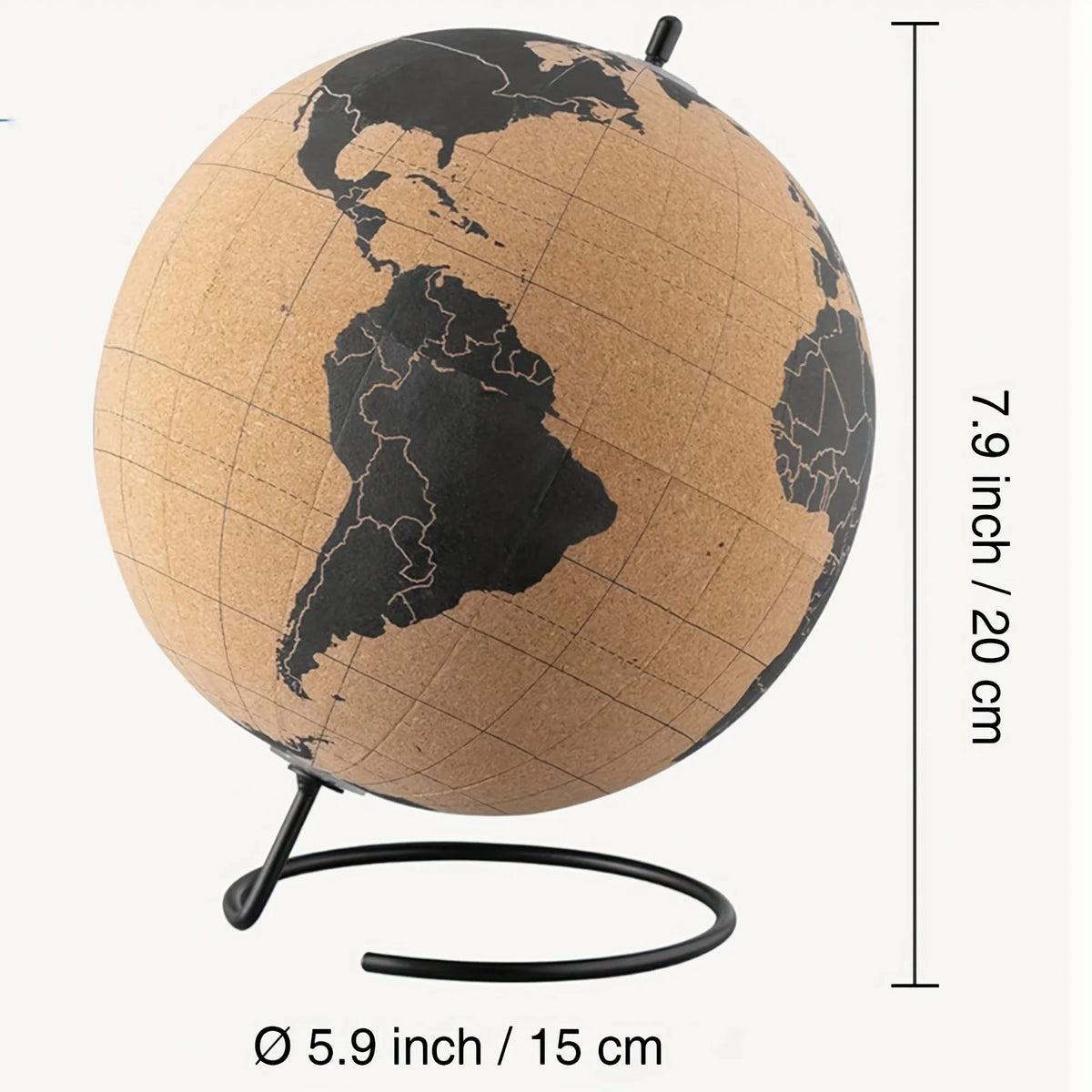 globe terrestre cartographique clips rouges décoration moderne ornement voyage marron clair minimaliste