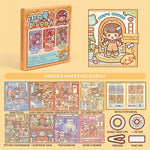 sticker book educational activity children stickers adhesive paper colorful drawings miniature scenes