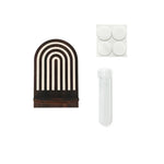 porte plantes moderne porte clés adhésifs hexagonnels motifs géométriques plantes artificielles marron foncé minimaliste