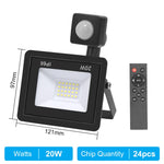 projecteur led moderne 220v 10w 20w 30w 50w 100w étanche noir remote control