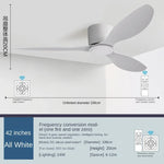 ventilateur led moderne blanc noir bois télécommande lumineuse salon cuisine chambre