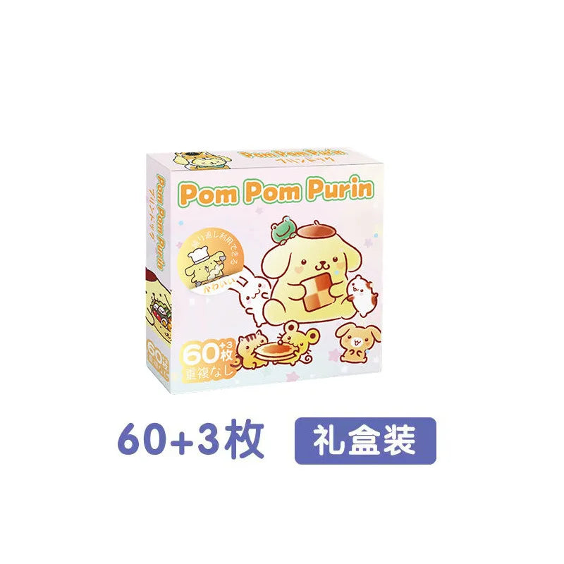 stickers kawaii dessins animés hello kitty cinnamoroll pom pom purin enfants adolescents transparents
